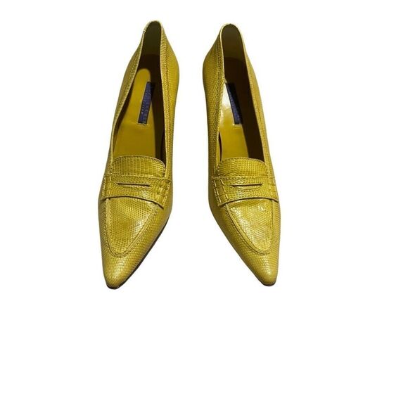 Ralph Lauren Collection Purple Label Yellow Pointed Stiletto Pump Heels Size 7 - Picture 5 of 10